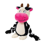 Durable Squeaky Plush Dog Toys with Crinkle Paper Tug Rope - GreenFur