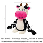 Durable Squeaky Plush Dog Toys with Crinkle Paper Tug Rope - GreenFur