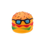 Durable Squeaky Rubber Hamburger Dog Toy Chew and Teeth Cleaning - GreenFur