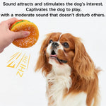 Durable Squeaky Rubber Hamburger Dog Toy Chew and Teeth Cleaning - GreenFur