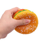 Durable Squeaky Rubber Hamburger Dog Toy Chew and Teeth Cleaning - GreenFur