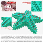 Durable Squeaky Starfish Dog Toys Teething Cleaning Pet Toy - GreenFur