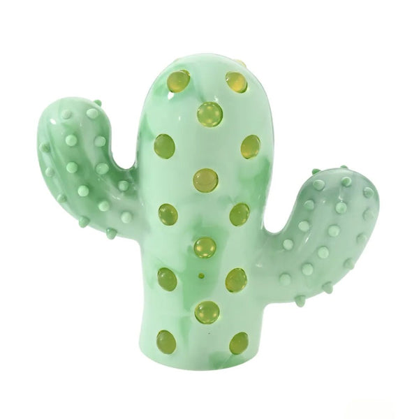 Durable Squeaky Teeth - Cleaning Light - Up Cactus Design TPR Dog Toy - GreenFur
