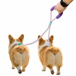 Durable Strong and Comfortable Nylon Dual Dog Leash for Two Dogs - GreenFur