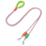 Durable Strong and Comfortable Nylon Dual Dog Leash for Two Dogs - GreenFur