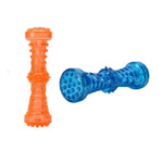 Durable Strong Squeaky Teething TPR Dog Dental Chew Toy - GreenFur