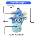 Durable Teething - Proof Hippo - Shaped Plush Dog Chew Toy - GreenFur