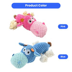 Durable Teething - Proof Hippo - Shaped Plush Dog Chew Toy - GreenFur