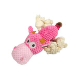 Durable Teething - Proof Hippo - Shaped Plush Dog Chew Toy - GreenFur