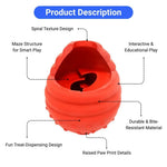 Durable Treat Dispensing Ball for Dogs Interactive Chew Toy - GreenFur