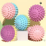 Durable Two Tone Color Paw Print TPR Chew Ball - GreenFur