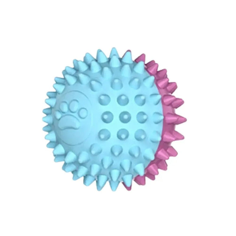 Durable Two Tone Color Paw Print TPR Chew Ball - GreenFur