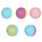 Durable Two Tone Color Paw Print TPR Chew Ball - GreenFur