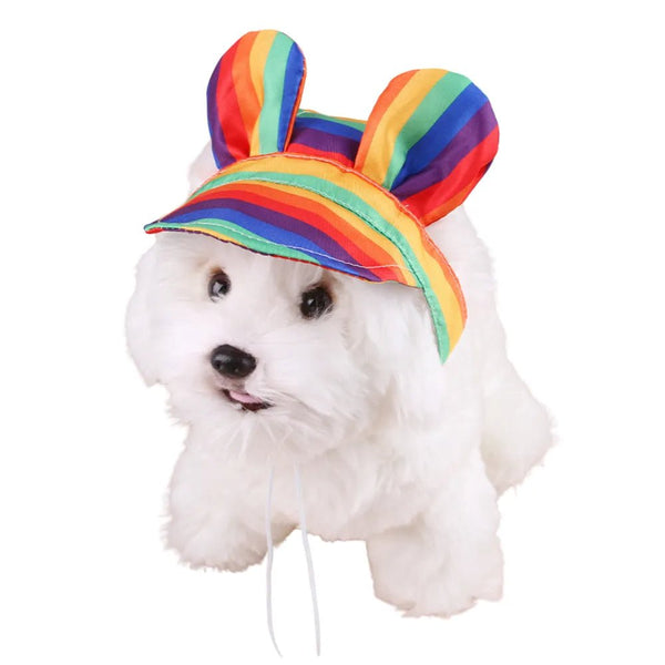 Ear Hole Design Outdoor Cat Dog Hat Summer Sun Cap - GreenFur