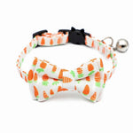 Easter Egg Rabbit Carrot Cute Easter Cat Collar with Bow Tie - GreenFur
