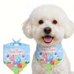 Easter Reversible Dog Bandana Scarf Cute Soft Pet Accessory Festive Pet Bib - GreenFur