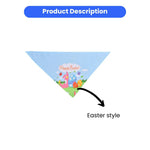 Easter Reversible Dog Bandana Scarf Cute Soft Pet Accessory Festive Pet Bib - GreenFur