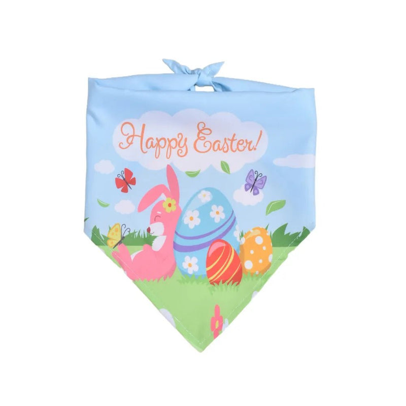 Easter Reversible Dog Bandana Scarf Cute Soft Pet Accessory Festive Pet Bib - GreenFur