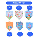 Easter Reversible Dog Bandana Scarf Cute Soft Pet Accessory Festive Pet Bib - GreenFur