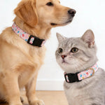 Easter Themed Love Heart Egg Pattern Adjustable Pet Collar - GreenFur