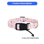 Easter Themed Love Heart Egg Pattern Adjustable Pet Collar - GreenFur