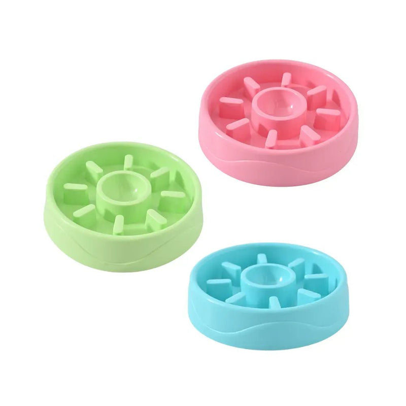 Easy Clean Sun Pattern Pet Slow Feeder Bowl - GreenFur
