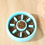 Easy Clean Sun Pattern Pet Slow Feeder Bowl - GreenFur