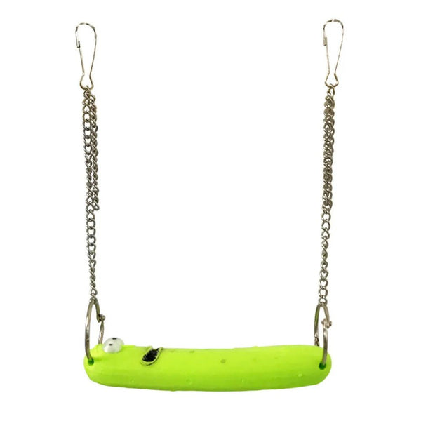 Easy to Clean Cucumber Style PLA Bird Swing Toy - GreenFur