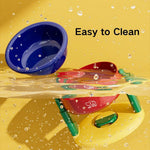 Easy to Clean Cute Adjustable Cat Dog Elevated Pet Food Bowl - GreenFur