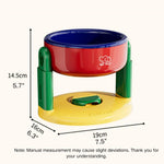 Easy to Clean Cute Adjustable Cat Dog Elevated Pet Food Bowl - GreenFur