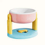 Easy to Clean Cute Adjustable Cat Dog Elevated Pet Food Bowl - GreenFur