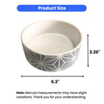 Easy to Clean Dog Cat White Food Water Bowl Pet Ceramic Bowl - GreenFur