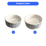 Easy to Clean Dog Cat White Food Water Bowl Pet Ceramic Bowl - GreenFur