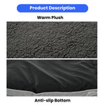 Plush Quilted Bolster Pet Sofa Bed Dog Bed, L Size