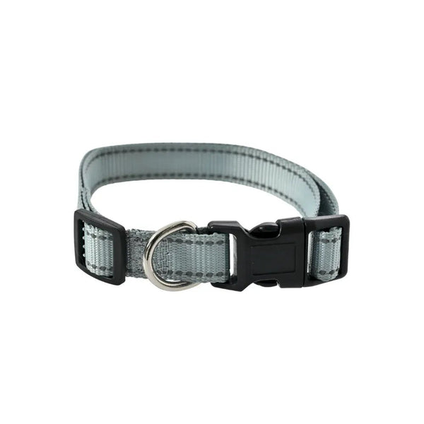 Eco - Friendly GRS Material Adjustable Grey Dog Collar - GreenFur