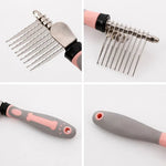 Effective Stainless Steel Sharp Serrated Blades Pet Dematting Comb - GreenFur