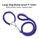 Eight - Strand Rope Braiding Dog Leash with Collar - GreenFur
