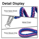 Eight - Strand Rope Braiding Dog Leash with Collar - GreenFur