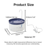 Electric Circulating Filtration Detachable PP Pet Water Fountain - GreenFur