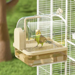 Electric Detachable Water Circulation Clear ABS Bird Bathroom - GreenFur