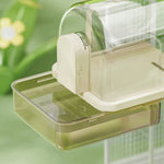 Electric Detachable Water Circulation Clear ABS Bird Bathroom - GreenFur
