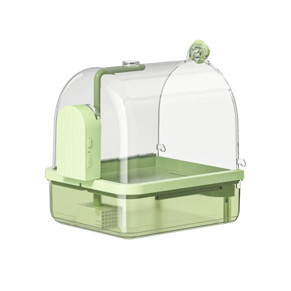Electric Detachable Water Circulation Clear ABS Bird Bathroom - GreenFur