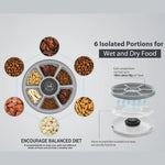 Electronic Timed Cat Dog Food Bowl Smart 6 Meal Automatic Pet Feeder - GreenFur