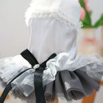 Elegant Gray Blue Princess Dress for Small Dogs and Cats - GreenFur