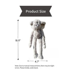 Elephant Shaped Soft Squeaky Large Plush Toy for Dogs - GreenFur