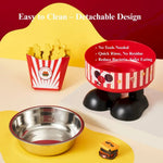 Elevated Anti Spill Pet Bowl with Detachable Stainless Steel Insert - GreenFur