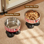 Elevated Anti Spill Pet Bowl with Detachable Stainless Steel Insert - GreenFur