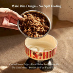 Elevated Anti Spill Pet Bowl with Detachable Stainless Steel Insert - GreenFur