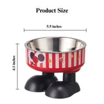 Elevated Anti Spill Pet Bowl with Detachable Stainless Steel Insert - GreenFur
