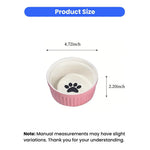 Elevated Ceramic Cat Bowls Anti - Acne Food and Water Bowls with Black Stand - GreenFur